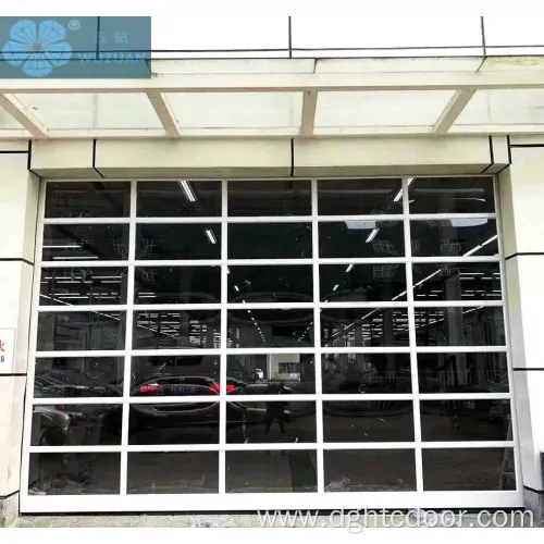 Full Clear Sectional Aluminium Glass Panel Garage Door